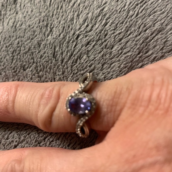 Genuine Tanzanite sterling silver ring 925 - Picture 5 of 6